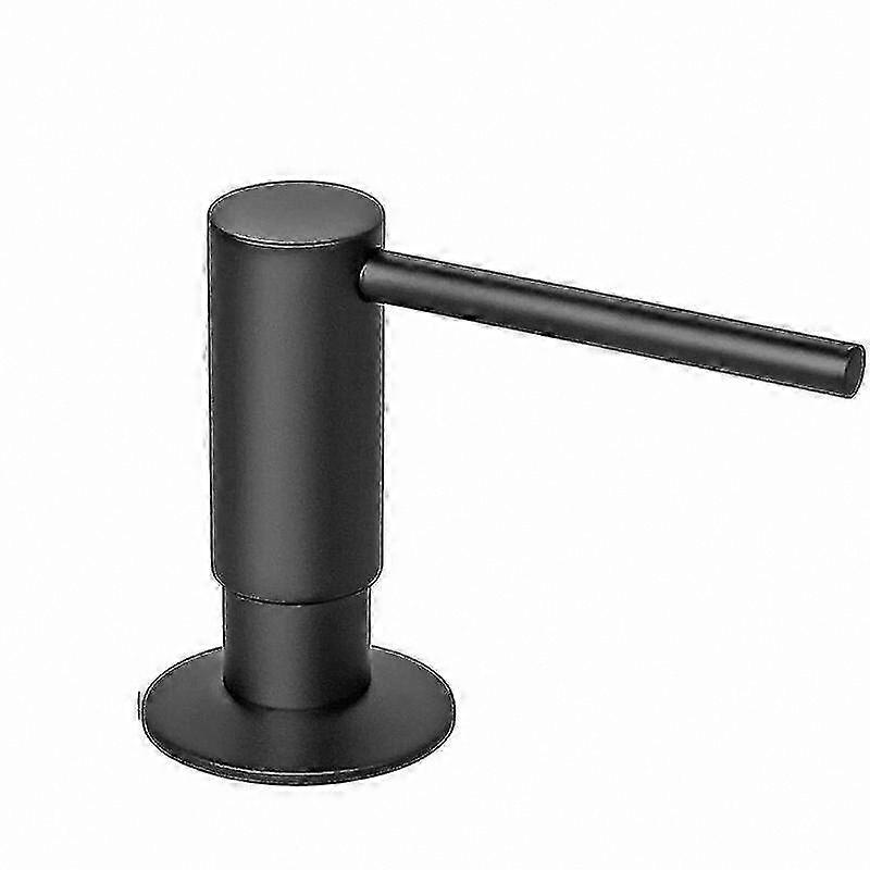 500ml Brushed Nickel Kitchen Soap Dispenser with Built-in Pump for Sink Counter Use Black Hand Pressure Liquid Container