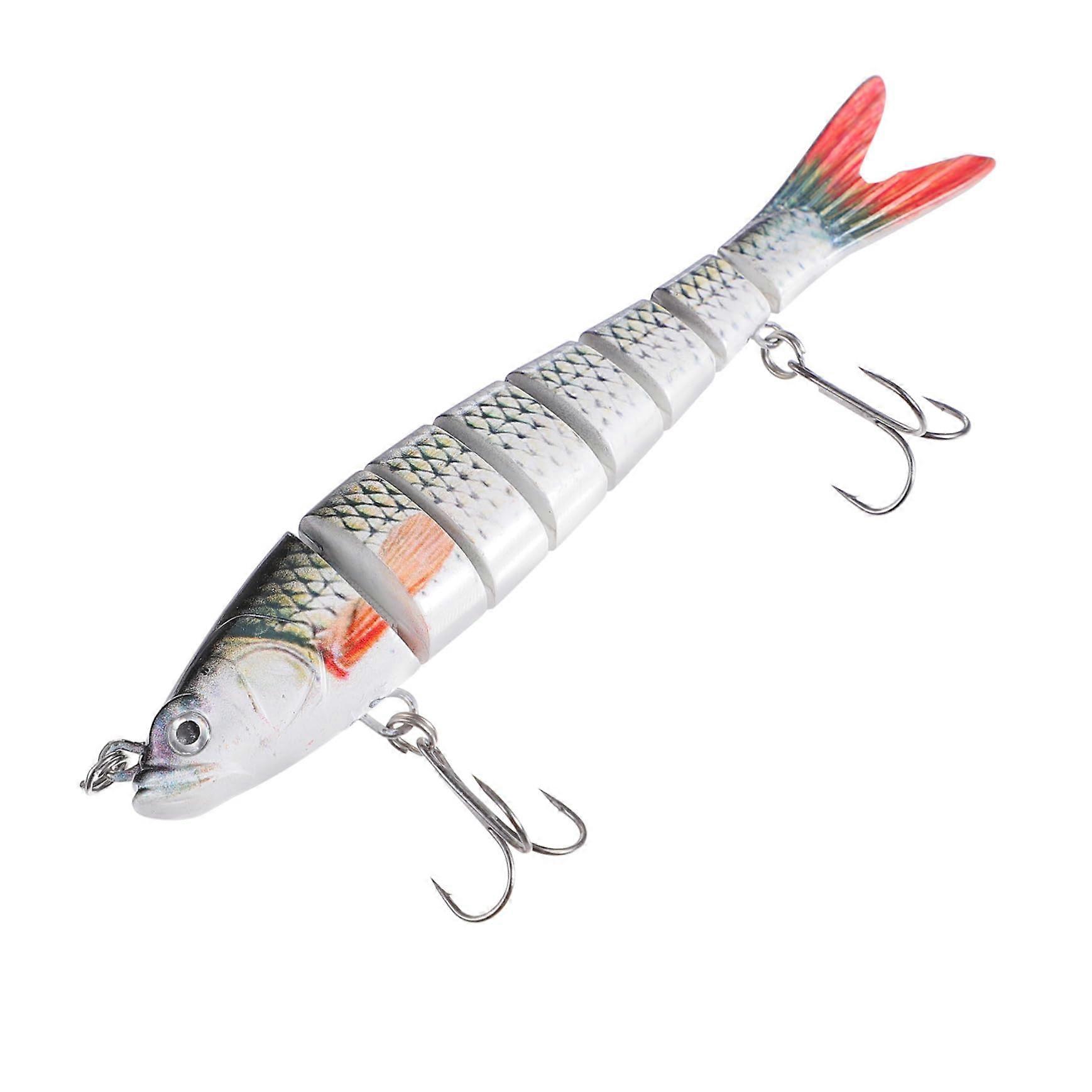 Realistic Multi-Part Fishing Lure with Robust Joints for Life-Like Swimming Motion, Odorless, for Freshwater and Saltwater Fishing