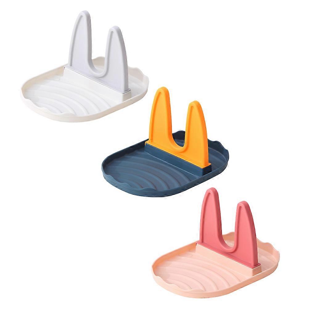 Plastic Lid Organizers 3Pcs Convenient Cooking Utensil Holder For Homeowners 19X14X11CM Rectangular Shape Efficient Design