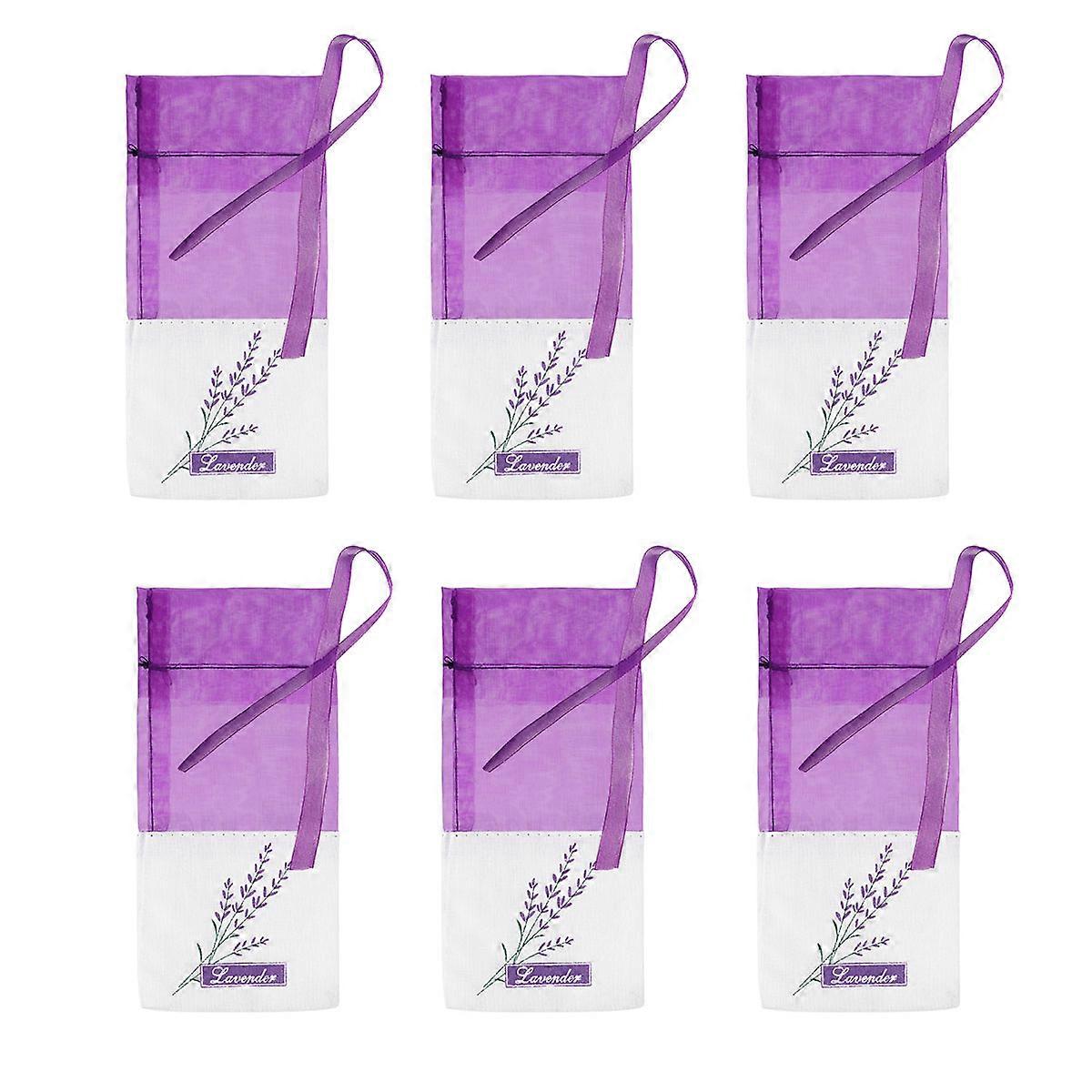 Lavender Scent Sachets 30Pcs Empty Lavender Sachets Bags Rectangle Ideal For Travel Approx 15.3 X 7 X 0.1 Cm Deep Purple