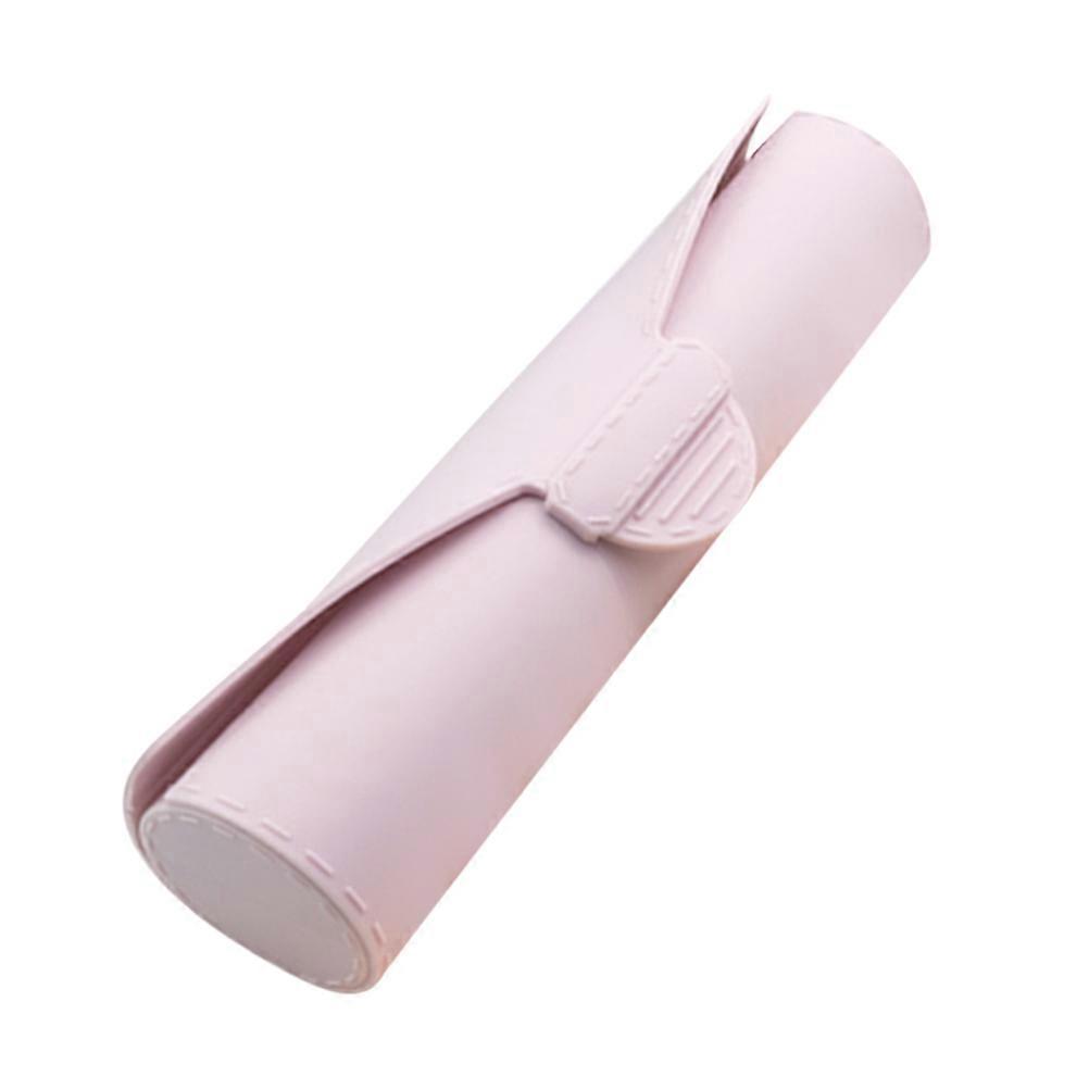 Durable Silicone Makeup Brush Bag Lavender Large Capacity for Travel and Home Use Secure Snap