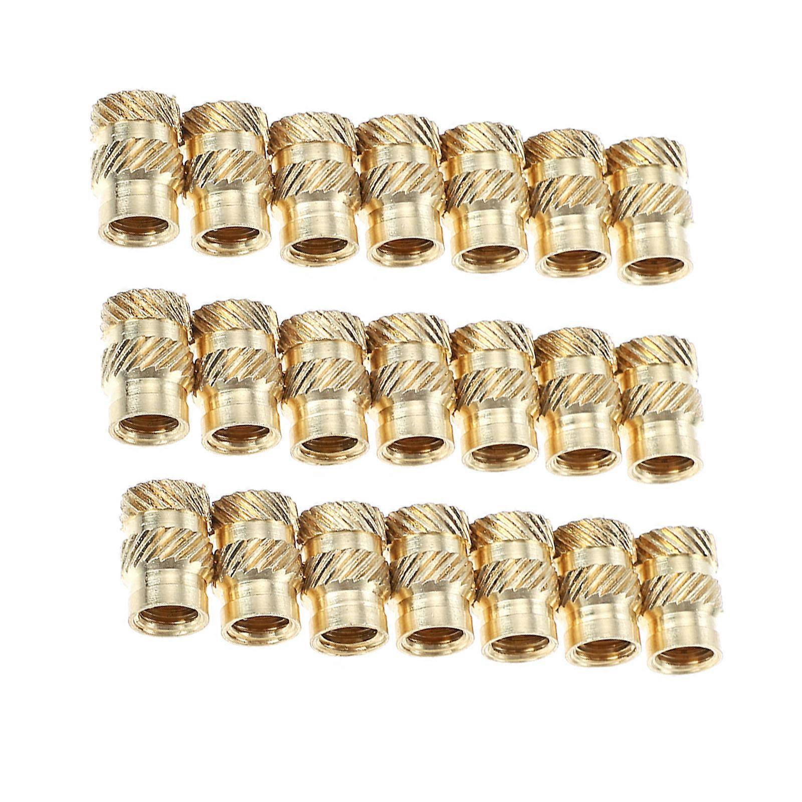 Fastening 20Pcs Copper Nut Inserts For Wood Designed For Craftsmanship And Furniture Hardware Featuring Square Shape With Stability Functionality
