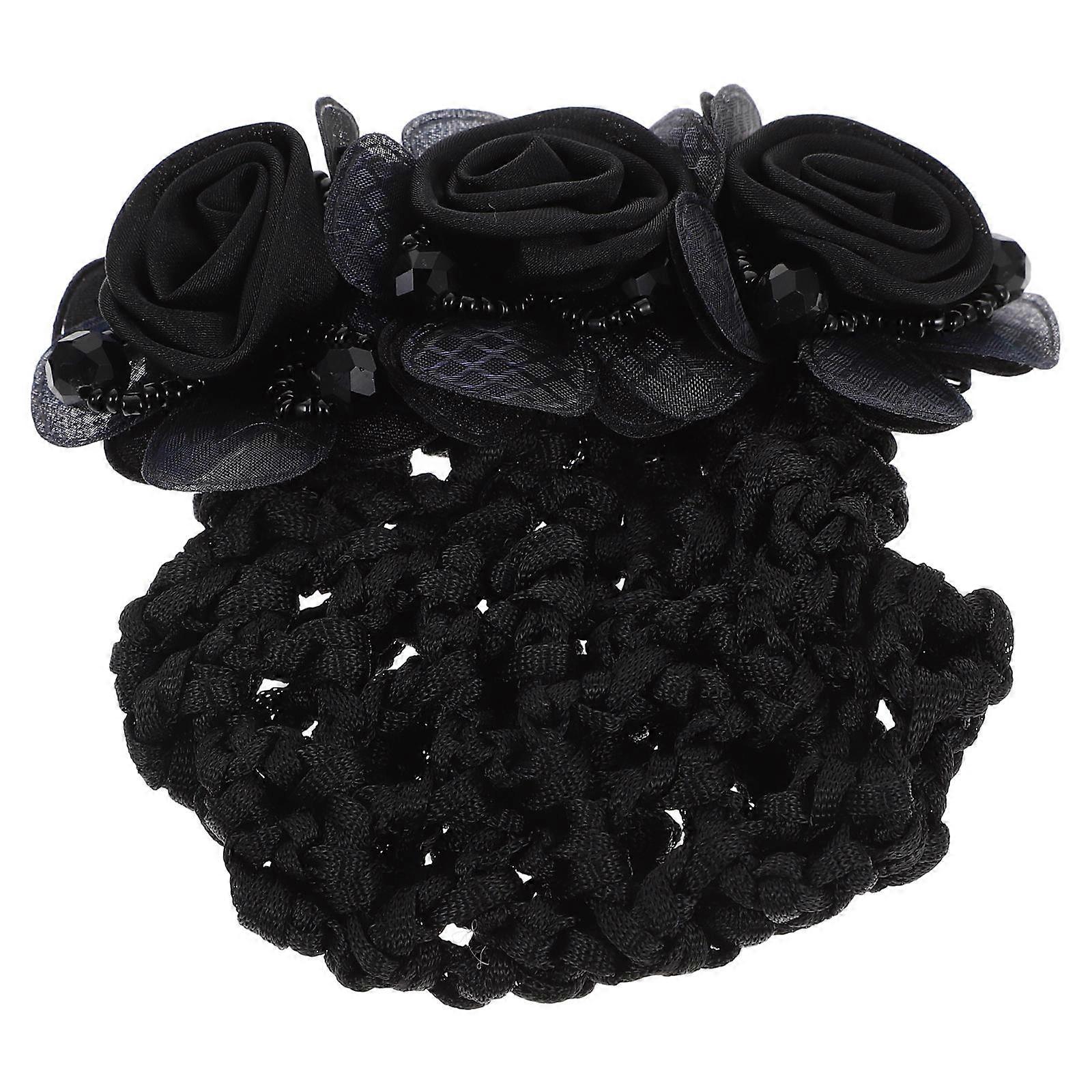 Flower Hair Bun Covers for Women – Stylish Hair Nets with Floral Design for Nurses, Stewardesses, and Hotel Workers – Elegant and Versatile for