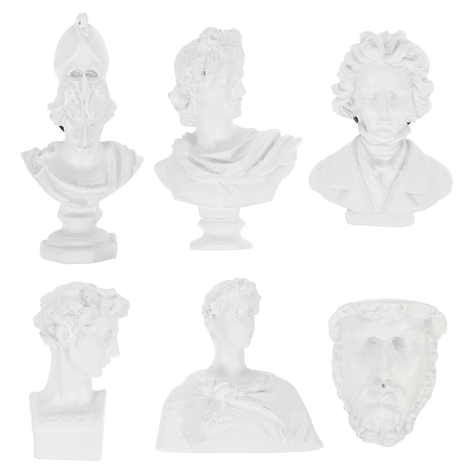 Fridge Decorative Magnets 6Pcs Ancient Mythology Character Statue Home Decoration 6.5X4.5cm Classical Design Sculpture Shape