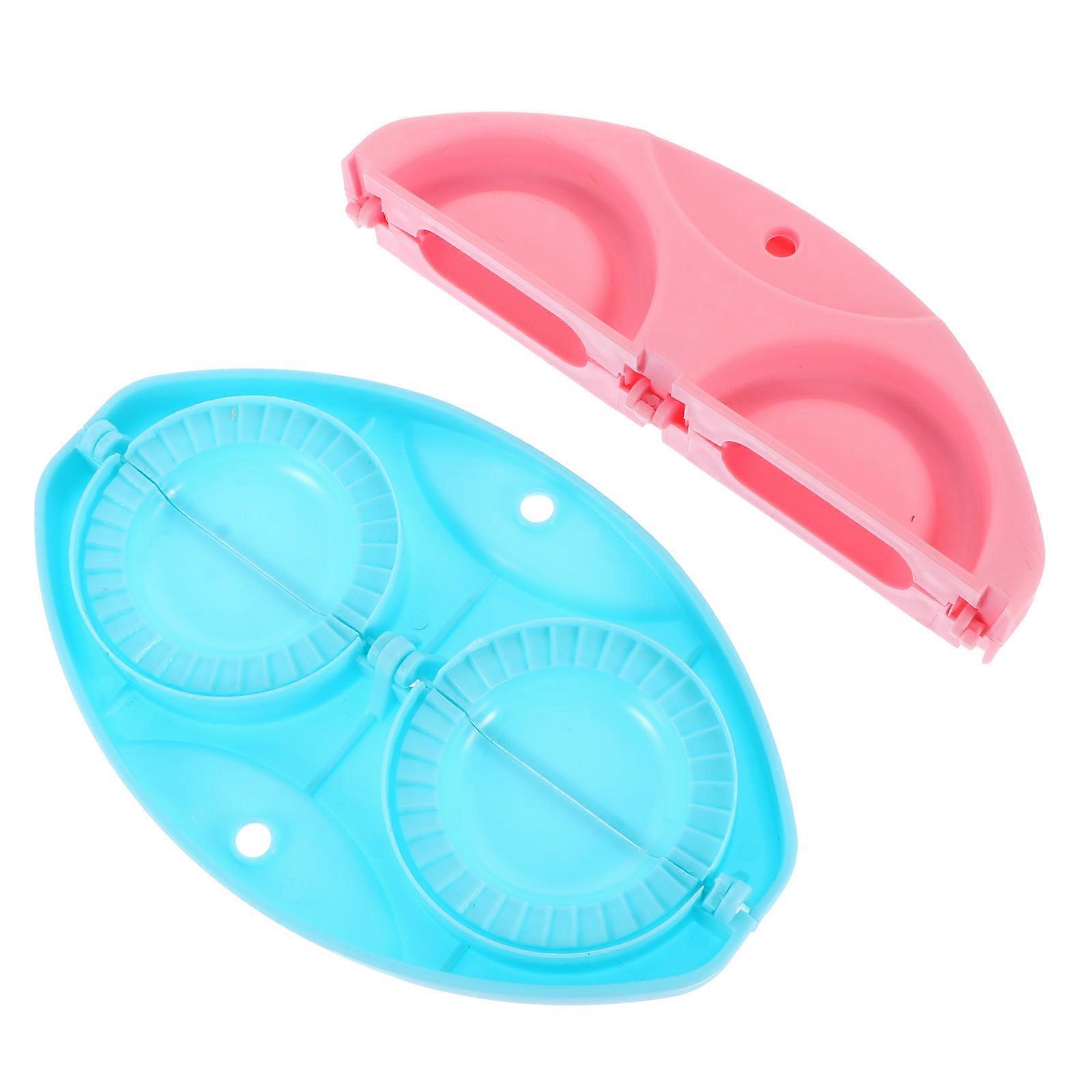 Dumpling Making Tools 2Pcs Folding Molds Ideal For Wontons And Mini Pies Assorted Color Easy To Clean Convenient Use