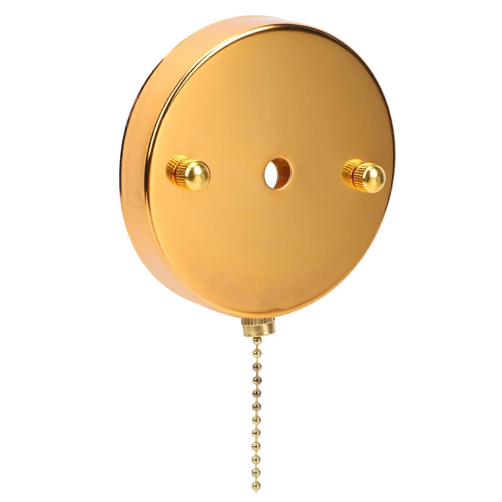 Interrupteur de lampe à chaîne en métal pour usage domestique Design doré rond 1 ensemble
