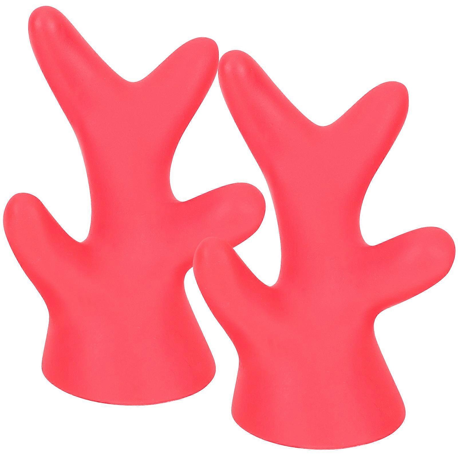 Red Silicone Deer Horns for Decor Lightweight and Durable Compact Size Fits All