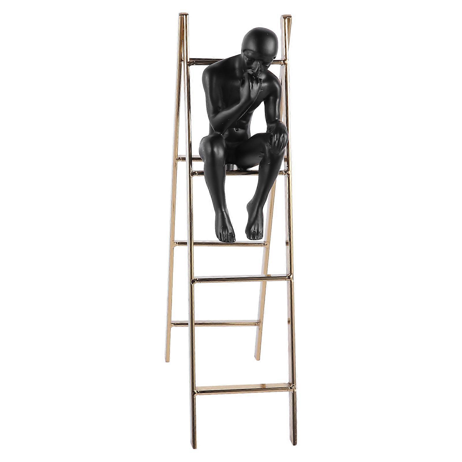 Modern Abstract Iron Statue for Decoration Black Figurine Sculpture with Artistic Effect