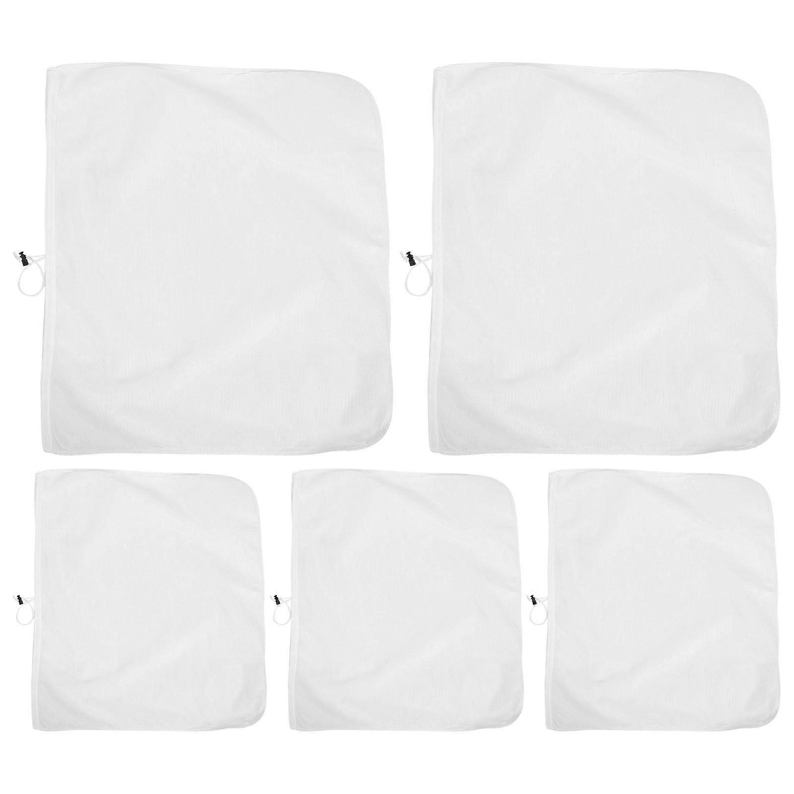 Mesh Strainer Bags 5Set Designed For Equipment 26in X 22in Fine Mesh Drawstring Filtering
