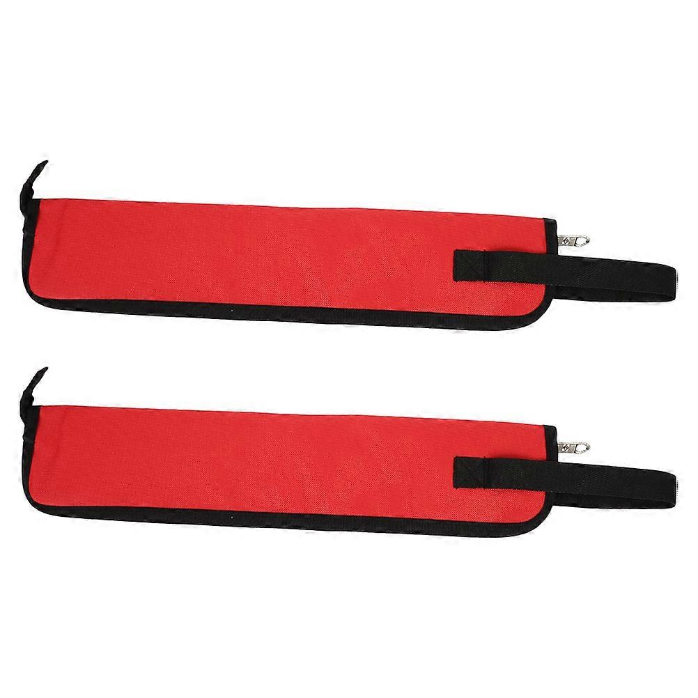 Drumstick Organizer Bag 2pcs Oxford Cloth Case with Zipper Strap Portable Holder for Percussion Accessories Lightweight Mallet Carrier for Musicians