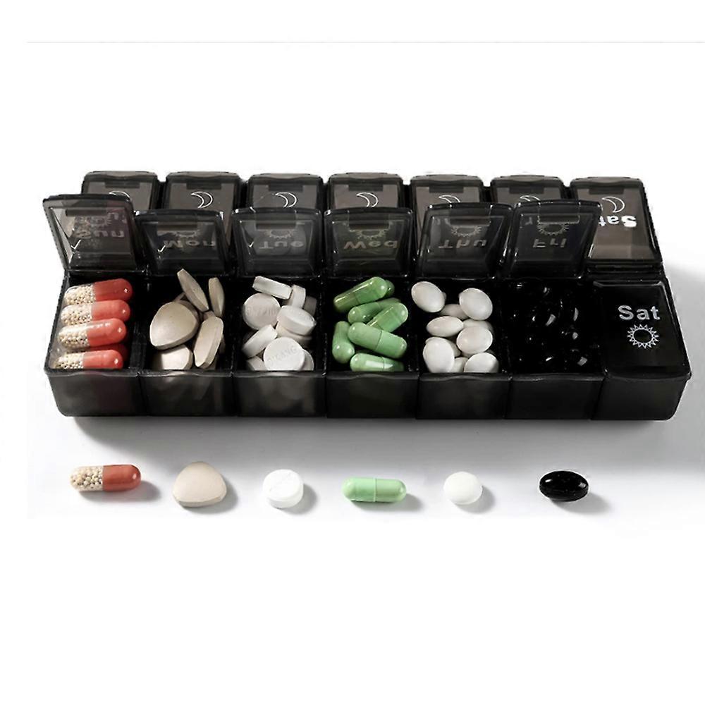 14 Slot 7Day Pill Box Dispenser Medicine AM/PM Pill Box Weekly