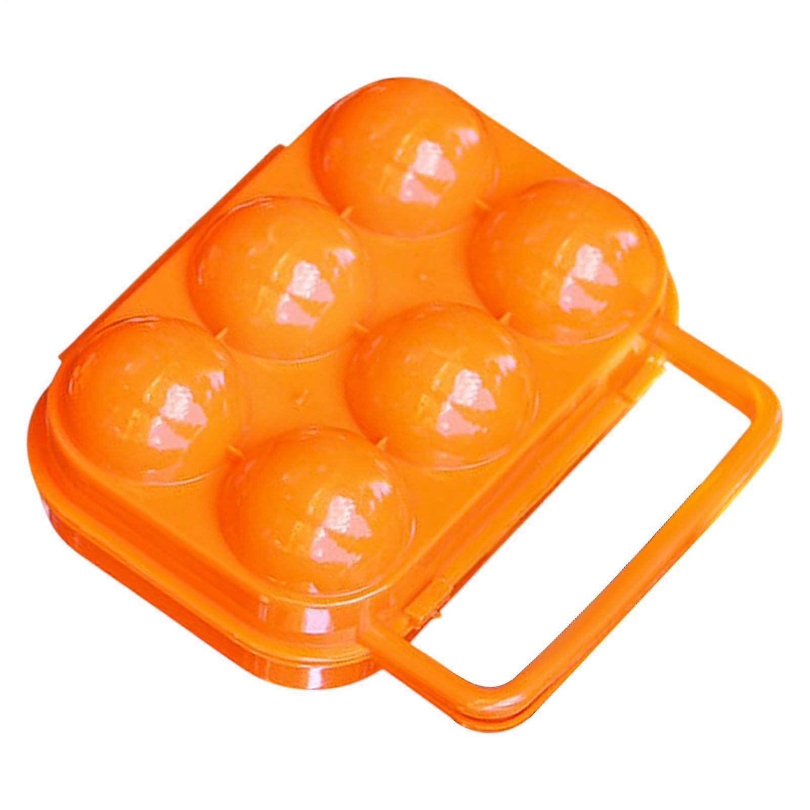 Eierträger – Portable Egg Storage Container with 6 Compartments for Kitchen, Camping, Outdoor, and Refrigerator Use