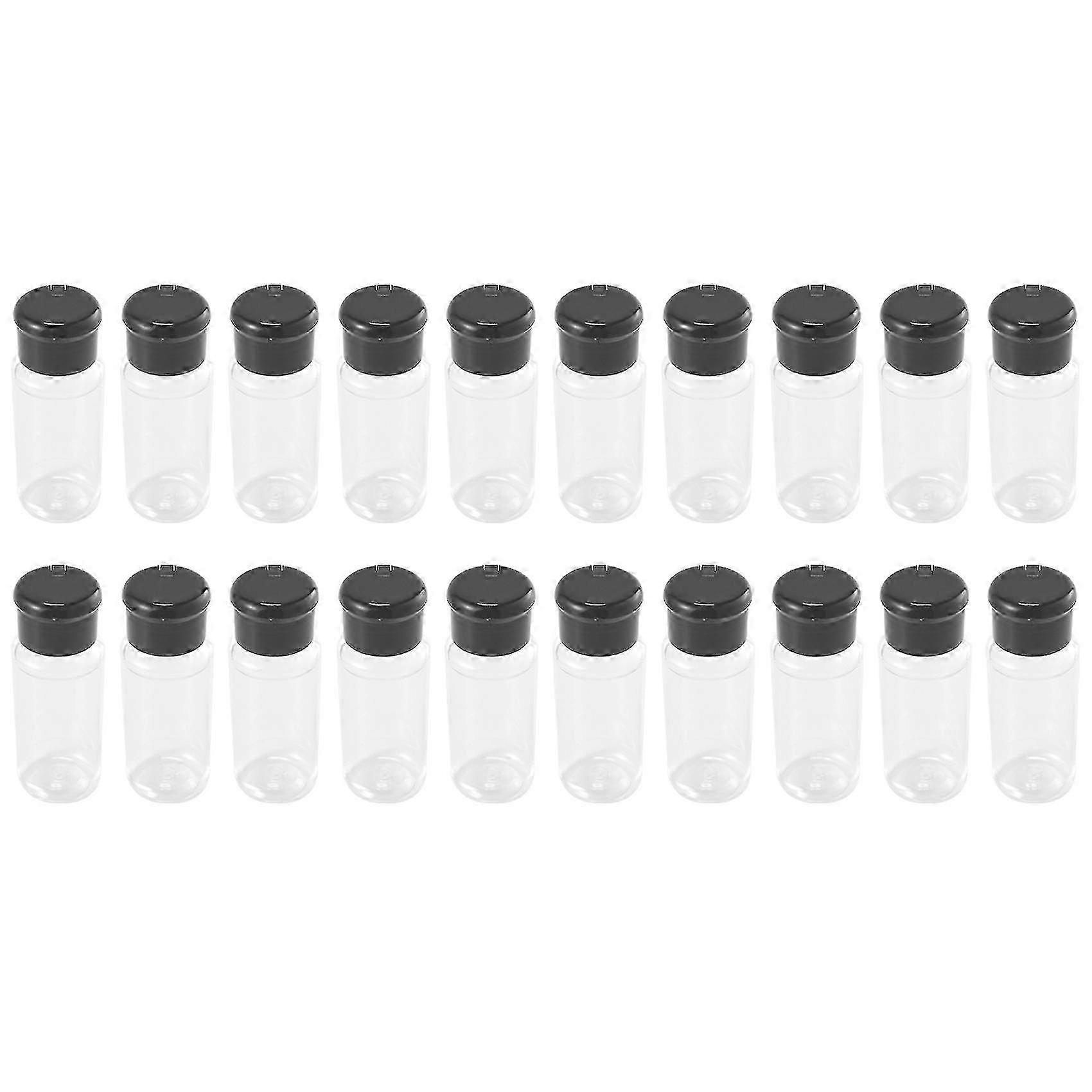 20pcs / set 100ml Gewürz Salz Pfeffer Shaker Schwarz Gewürzglas Dose Pfefferflasche Barbecue Condiment SZRH A-V