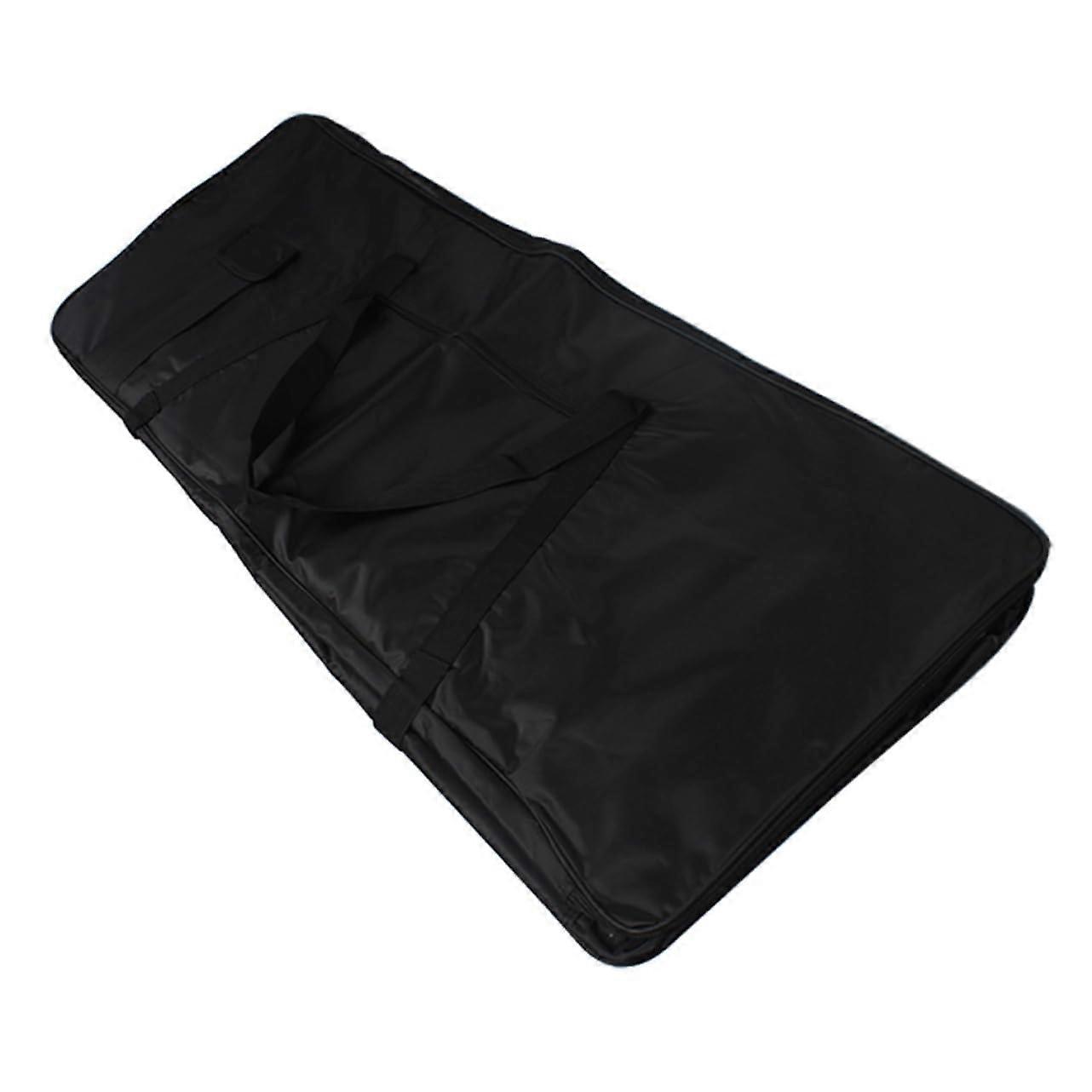 Portable Keyboard Case Oxford Fabric Waterproof Storage For Electronic Keyboards Black With Shoulder Strap