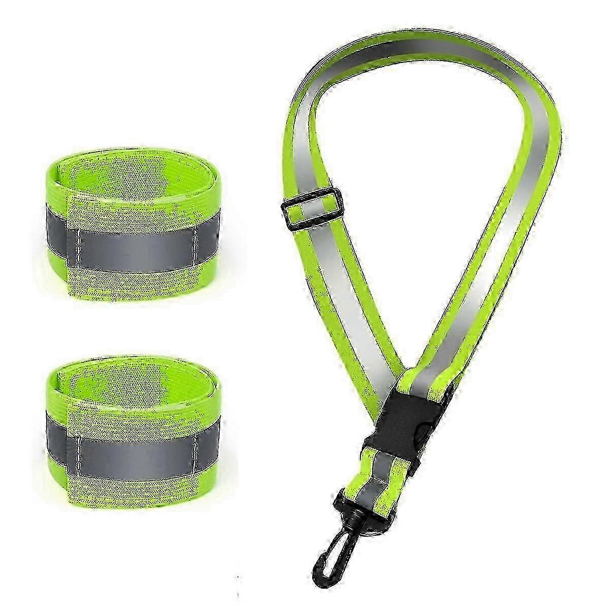 High Visibility Reflective Gear for Night Walking with 2 Pair Reflective Armbands