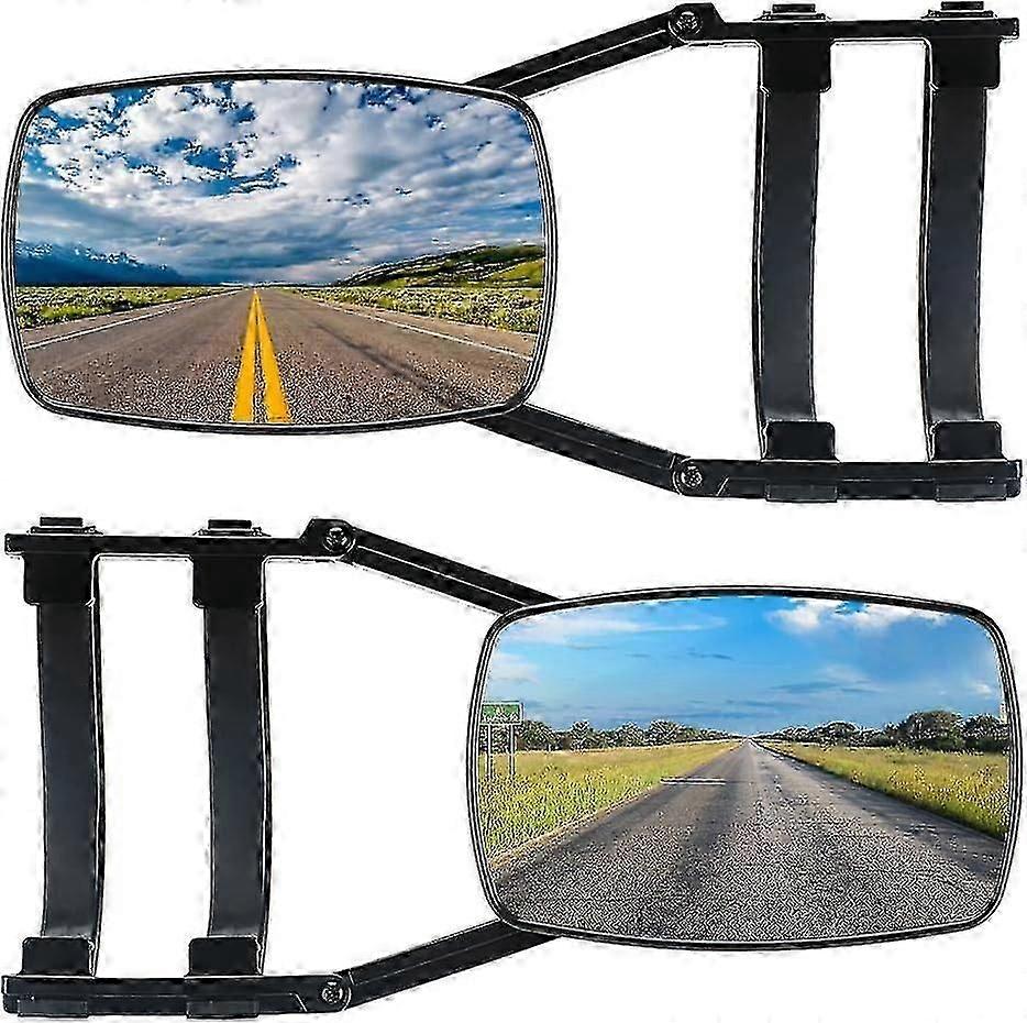 ​2 Pack Universal Clip-On Towing Mirrors With 360 Degree Rotation And Adjustable Design For Extended Visibility​