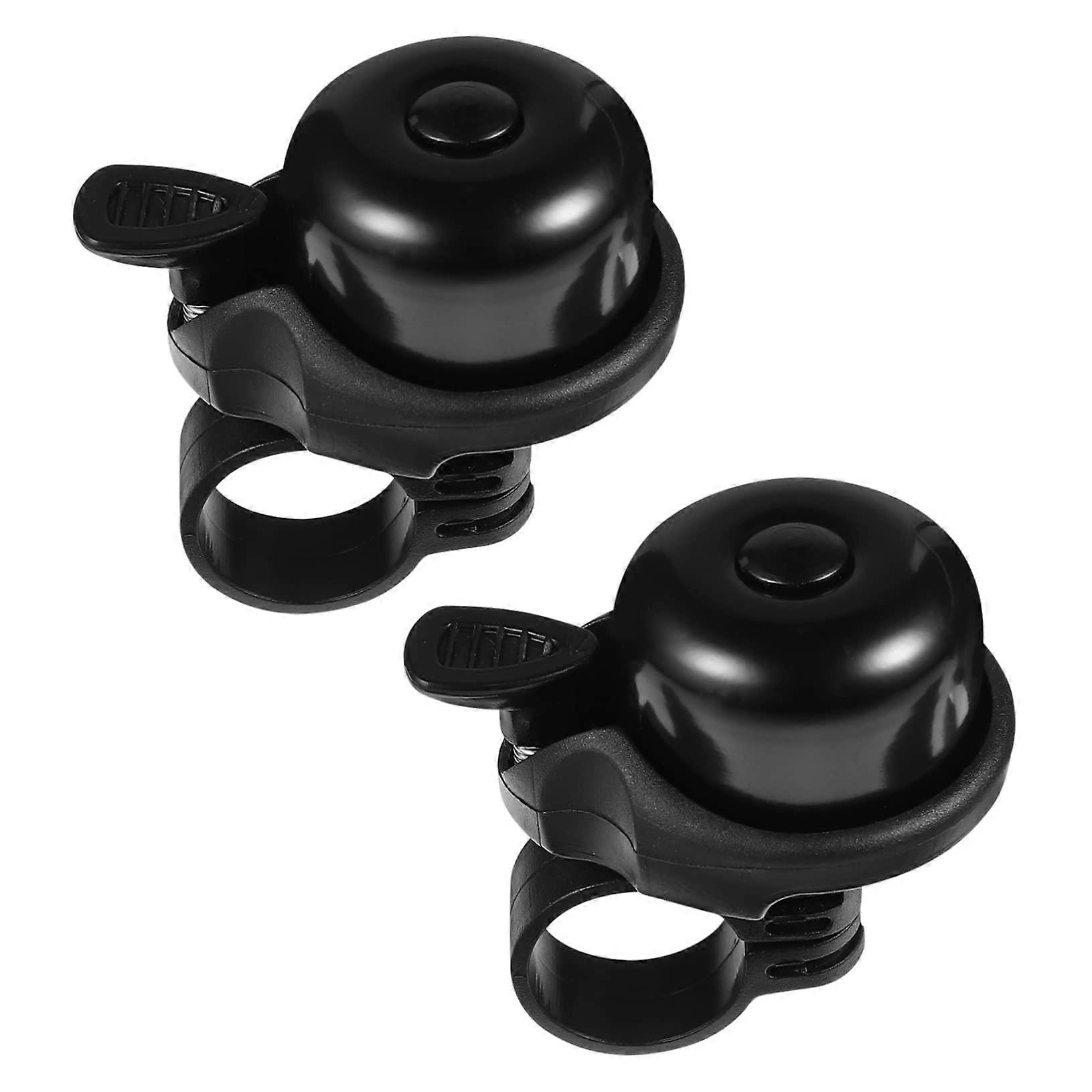 Bicycle Bell Metal Loud Clear Sound Durable Weatherproof Compatible with Mountain Bikes and Road Bikes 2-Pack