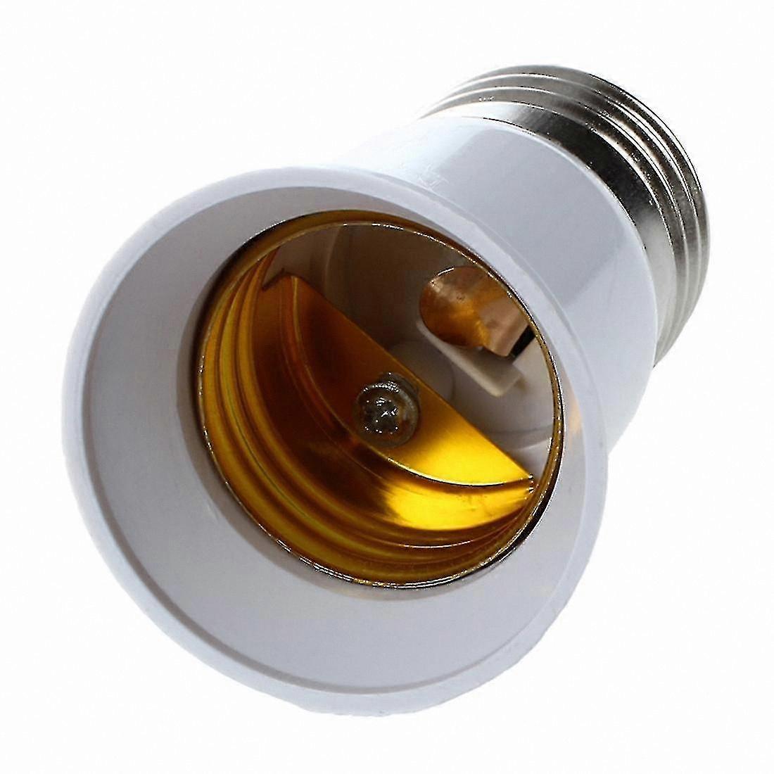 E27 to E27 Lamp Socket Adapter Ext Silver White Finish