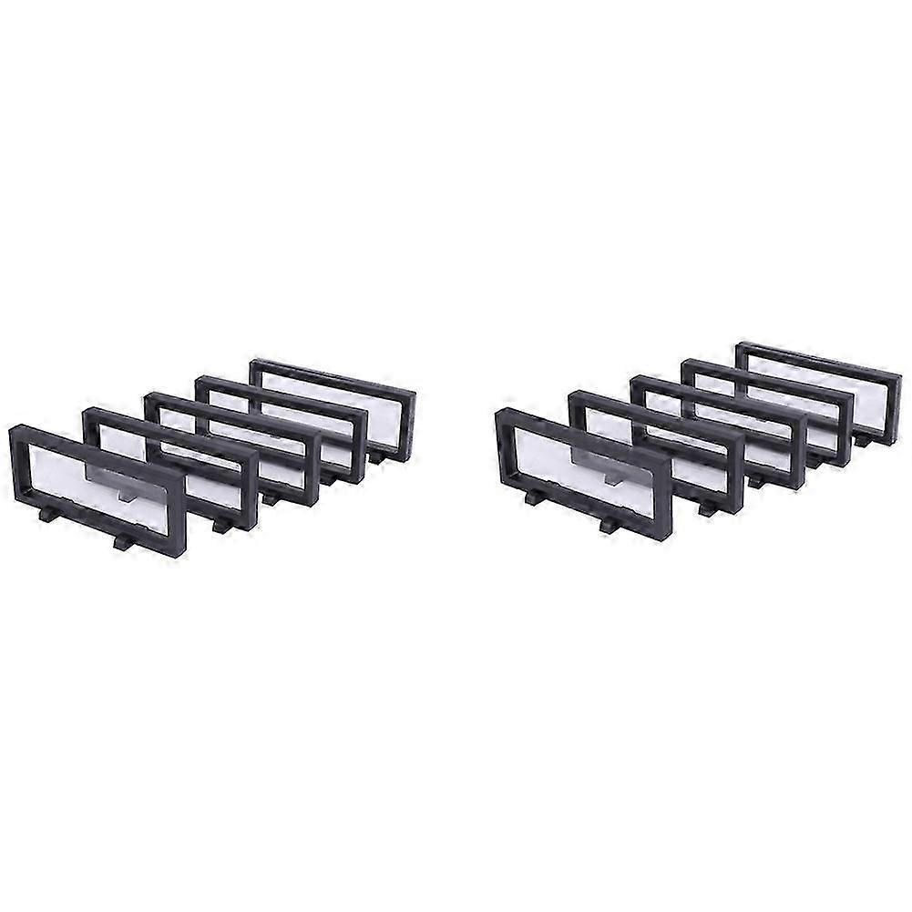 10 قطع مجموعة 3D عرض الحالات: إطارات بلاستيكية شفافة للمجوهرات والتحف والعملات المعدنية