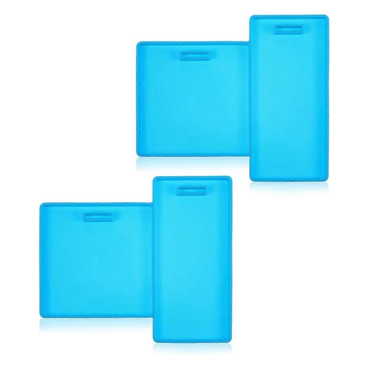 2Pcs Silicone Badge Reel Molds for Resin, Badge Buddy Mold Kit for Epoxy Resin DIY Craft Personalize