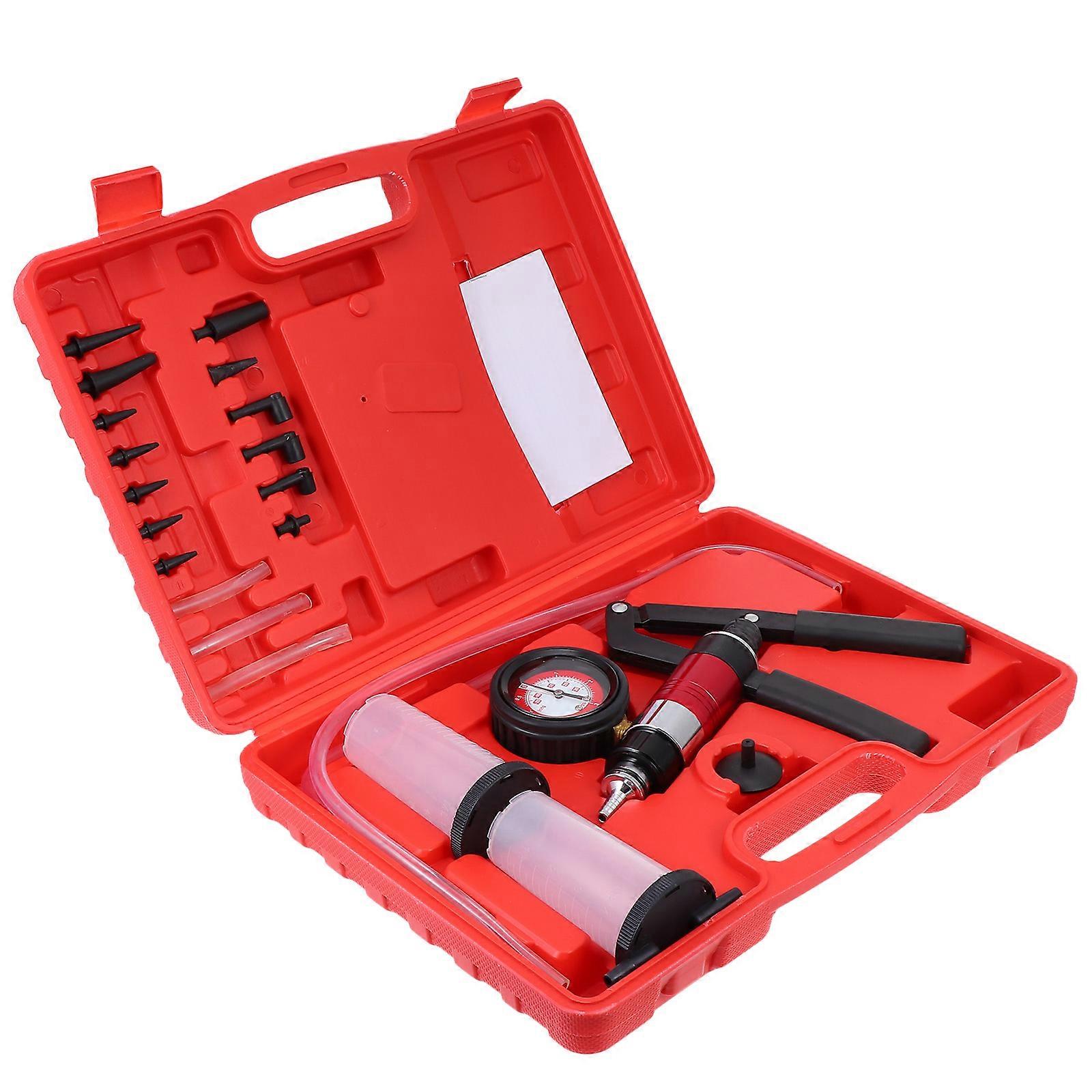 Pump and Brake Bleeder Kit for Automotive Diagnosis Tasks Made of Durable Abs Rubber Aluminum Alloy in Assorted Color 1 Set
