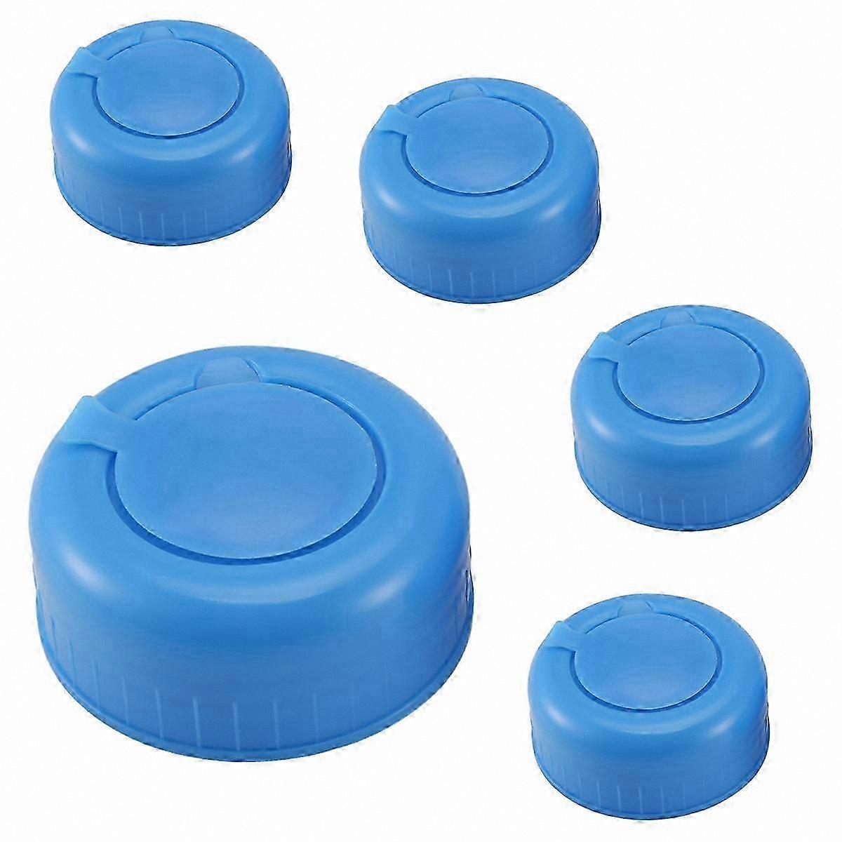 5-Pack Large Capacity Water Bottles with Secure Leak-Proof Caps