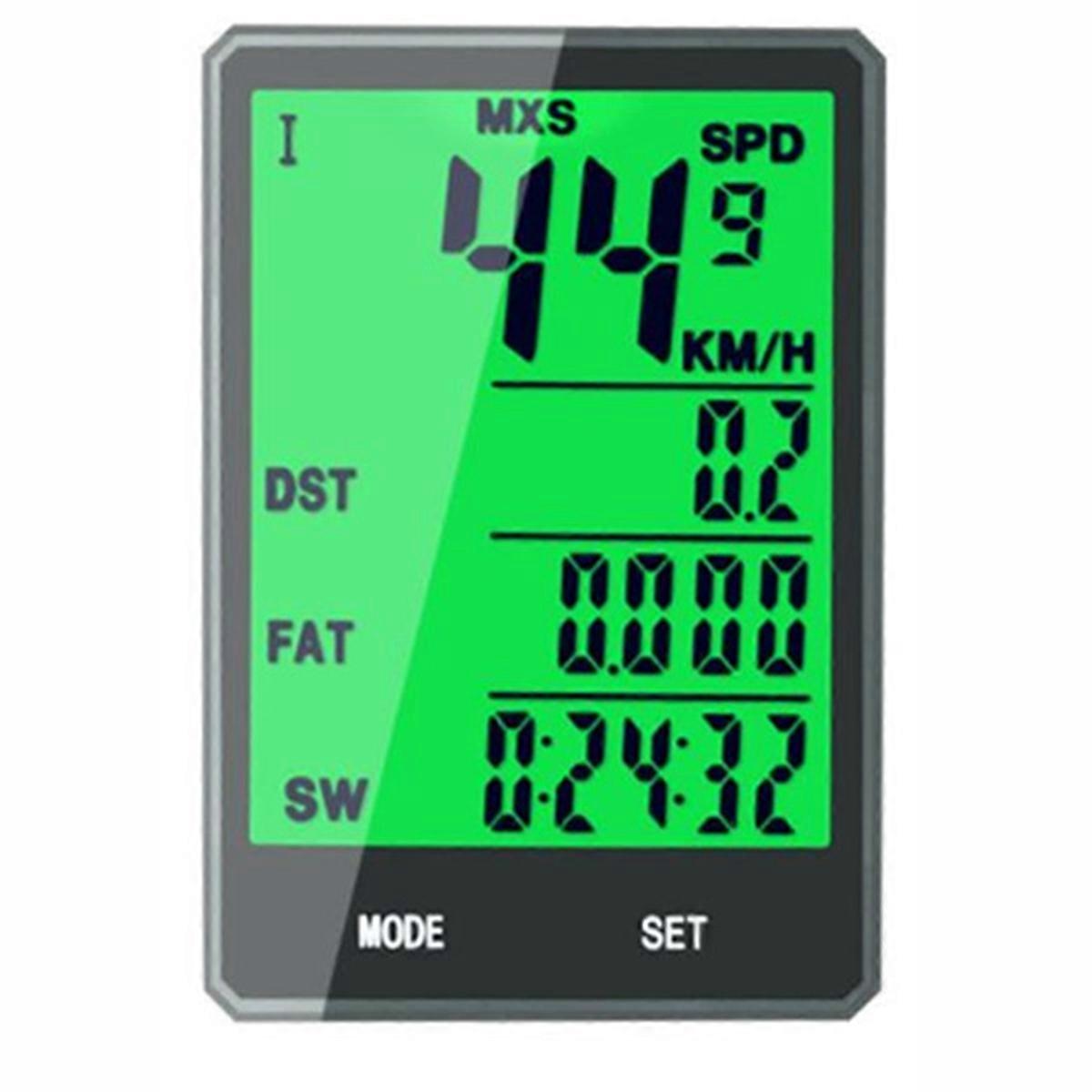 Large Screen Bicycle Computer Wireless Bike Computer Waterproof Speedometer Odometer Cycling Stopwat