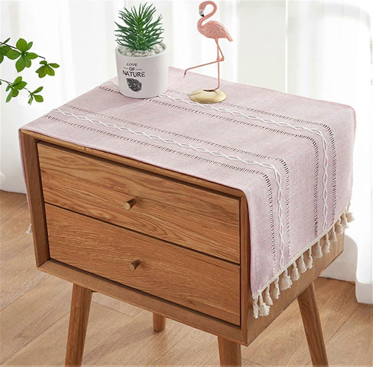 Simple Bedside Table Tassel Cloth, Tablecloth Towel, Suitable for Bedside Table