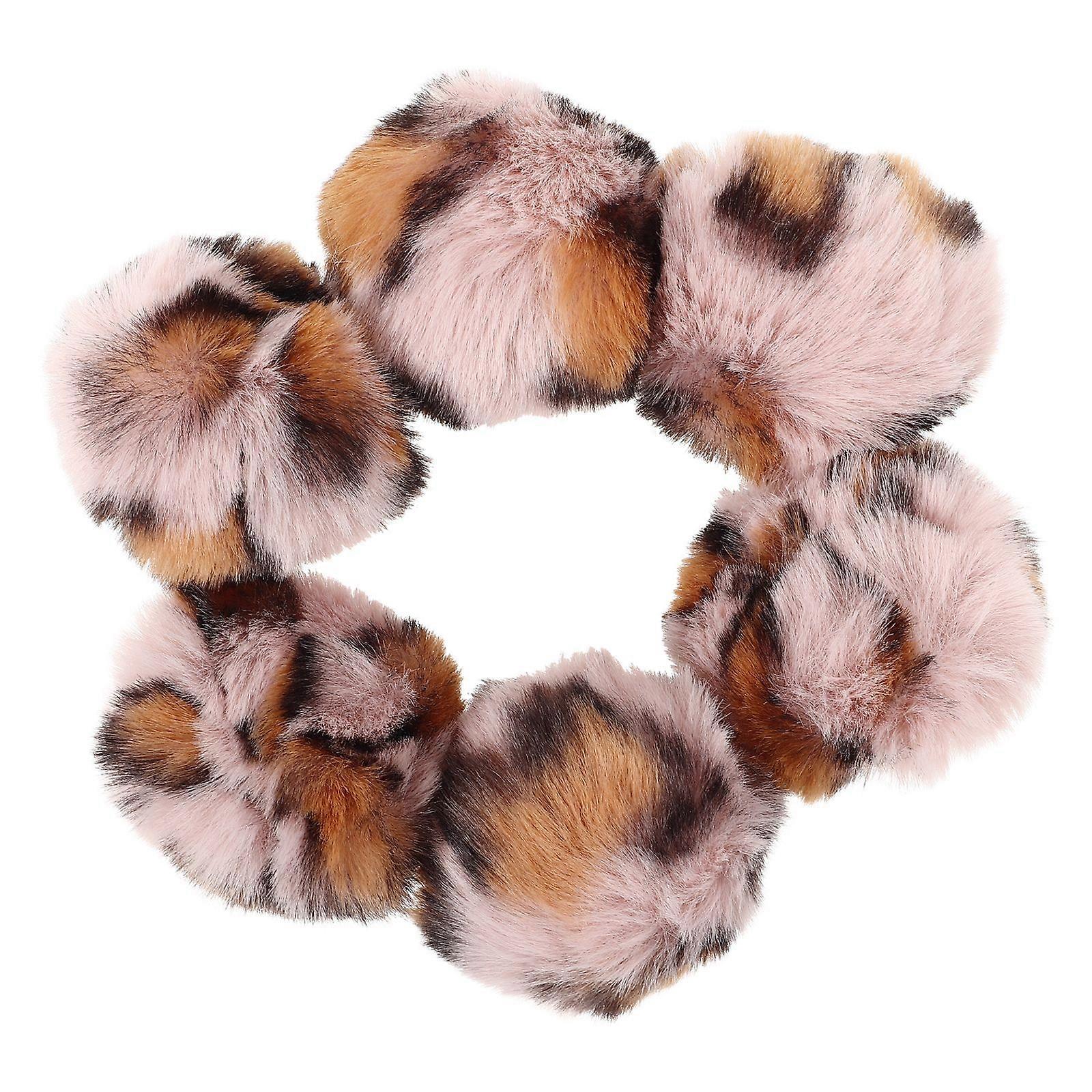 6pcs Funny Cat Plush Ball Toys Cat Playing Teaser Leopard Ball Toy Cat Bite Resistance Ball (Random Color)