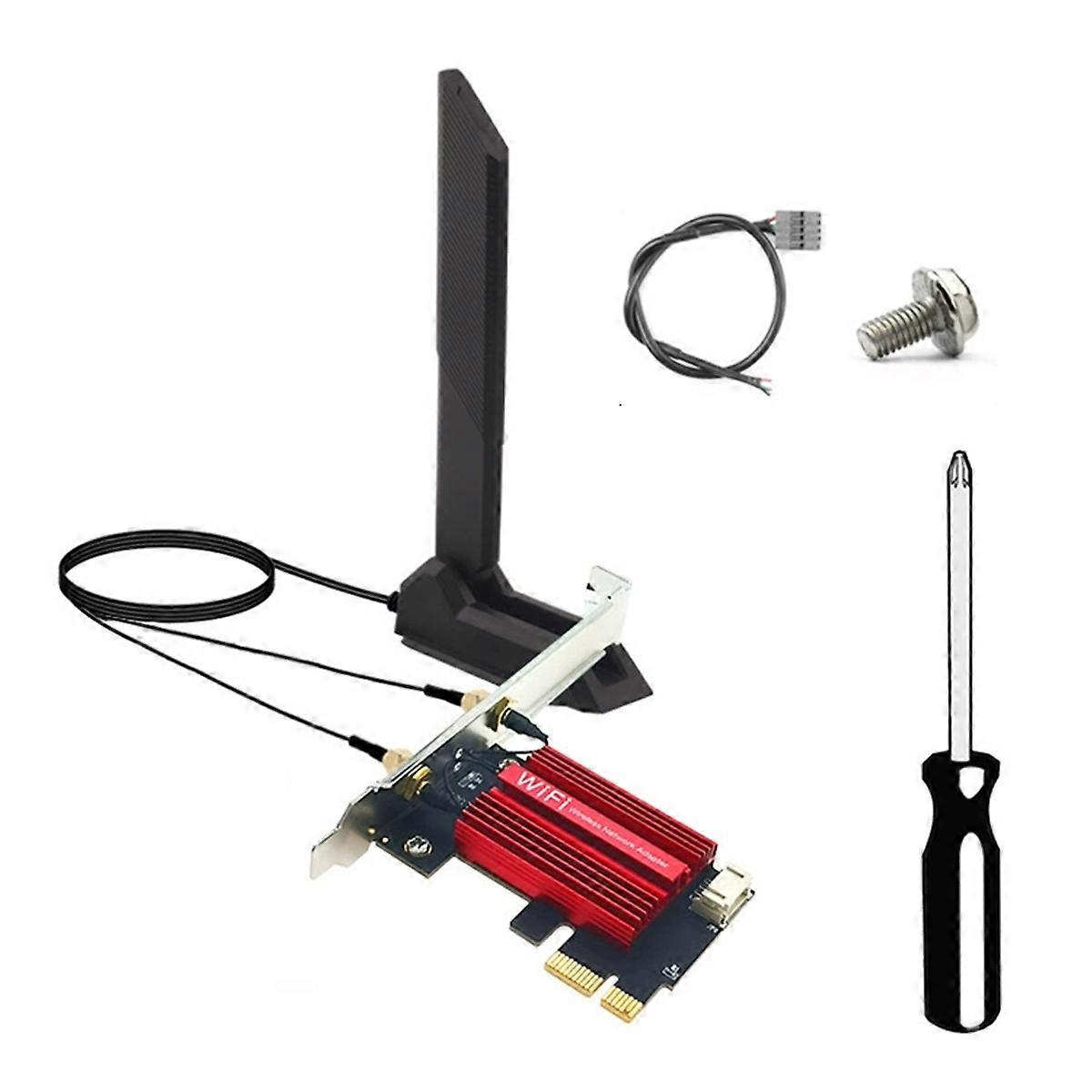 WiFi 7 MT7925 PCI-E Adapter Card Kit Tri Band 2.4G/5G/6GHz 5374Mbps BT5.3 Desktop Wireless Network