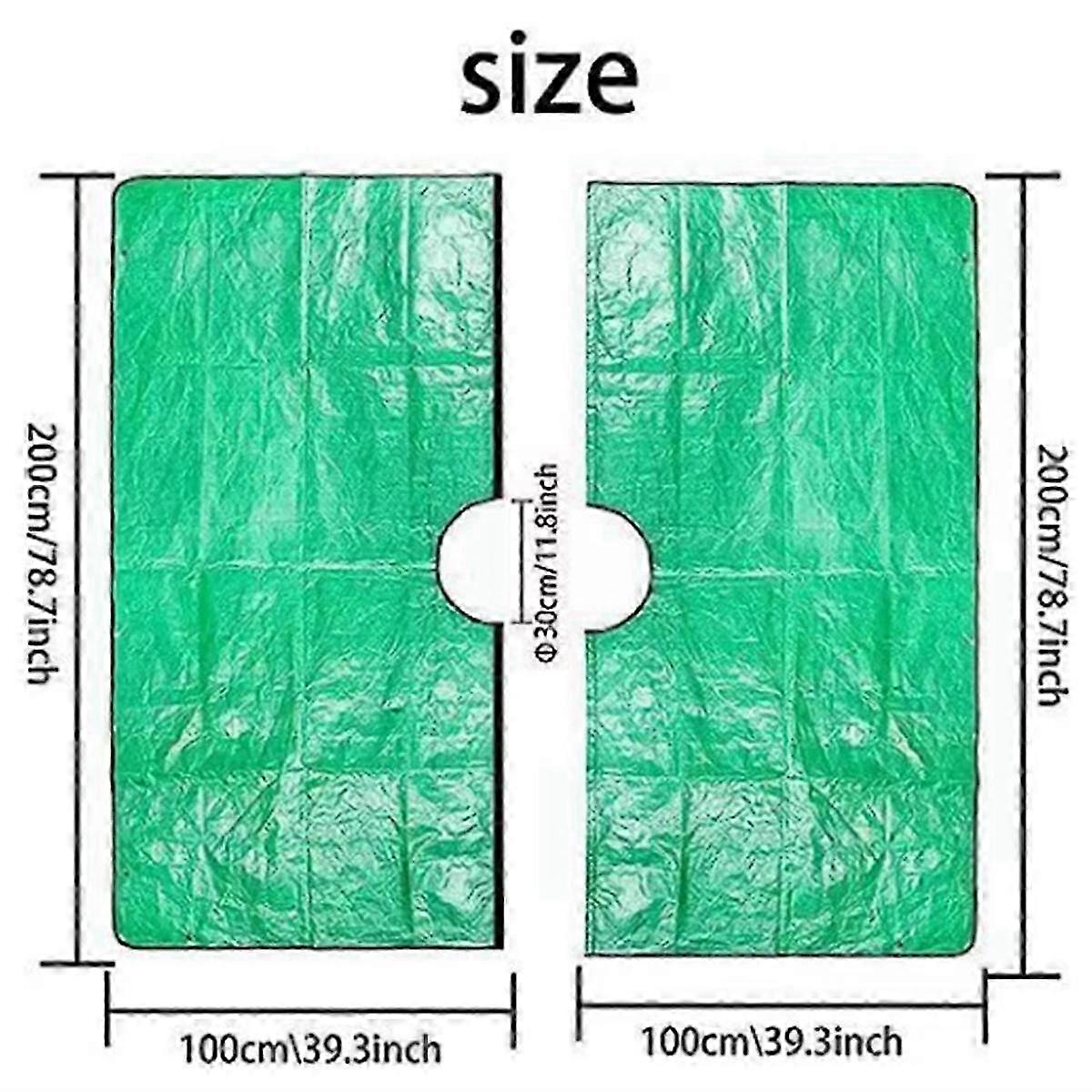 Garden Tree Pruning Waterproof Tarp With 12 Inch Hole for Tree Hedge