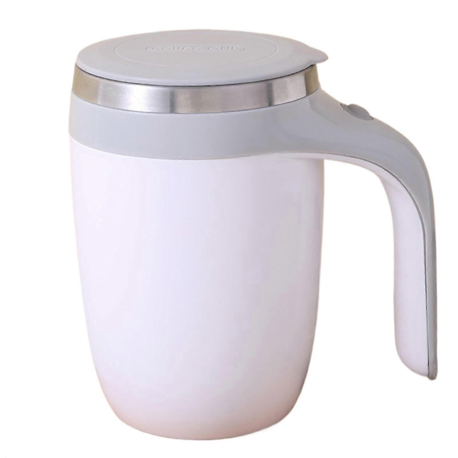 Stirring Coffee Cup Automatic Magnetic Stirring Cup Electric Coffee Cup Auto Stirrer White
