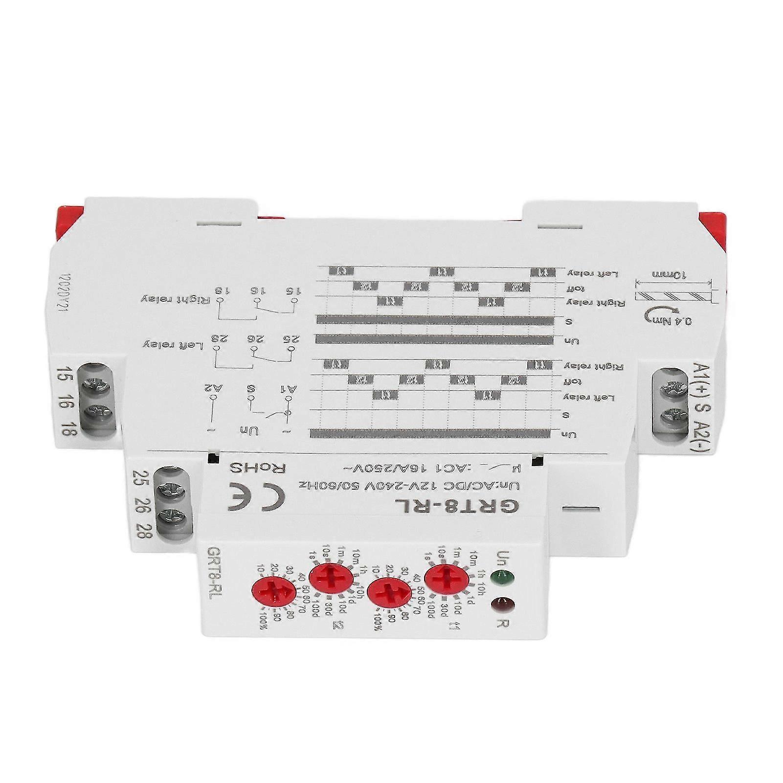 Alternate Circulation Type Time Relay AC DC12V240V Time Relay 0.1s to 10 Days LED Indicator