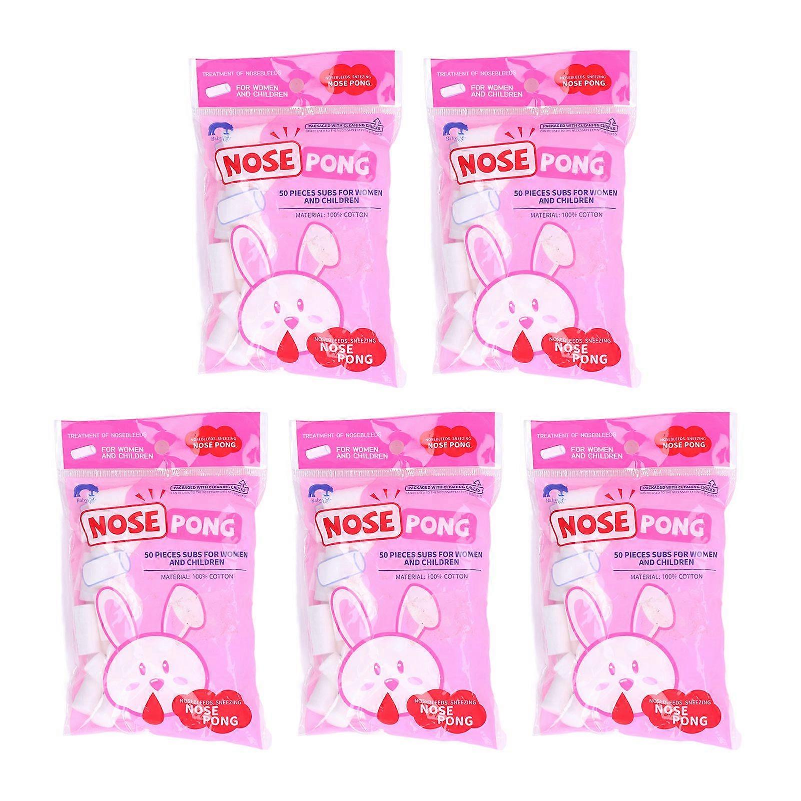 5 Packs Nosebleed Cotton Swab Soft Cotton Nose Bleed Stopper for Home Hospital Ourdoor SportsL