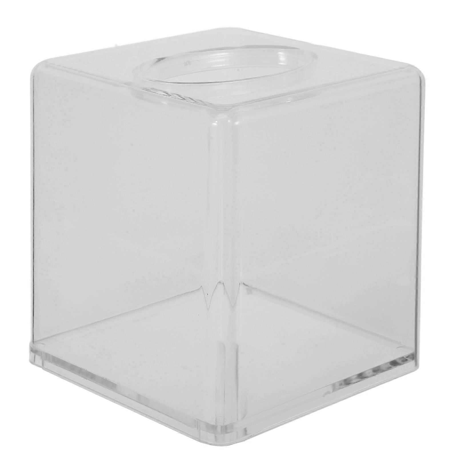 Transparent Tissue Box Acrylic Napkin Holder Simple Design For Home Use Bathrooms Kitchens Bedrooms 1Set