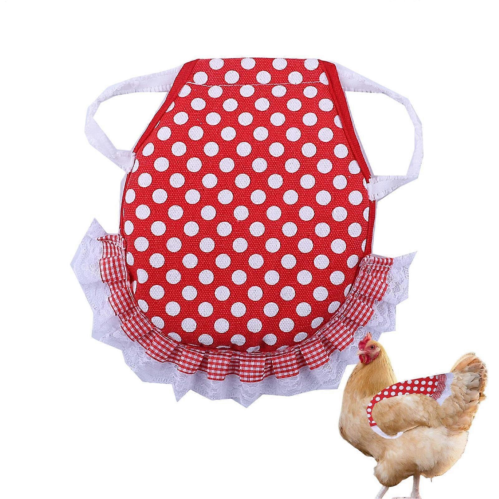 Chicken Vest for Poultry | Breathable Adjustable Aprons for Coop Farm Use, Red Chicken Clothing for Hens and Roosters