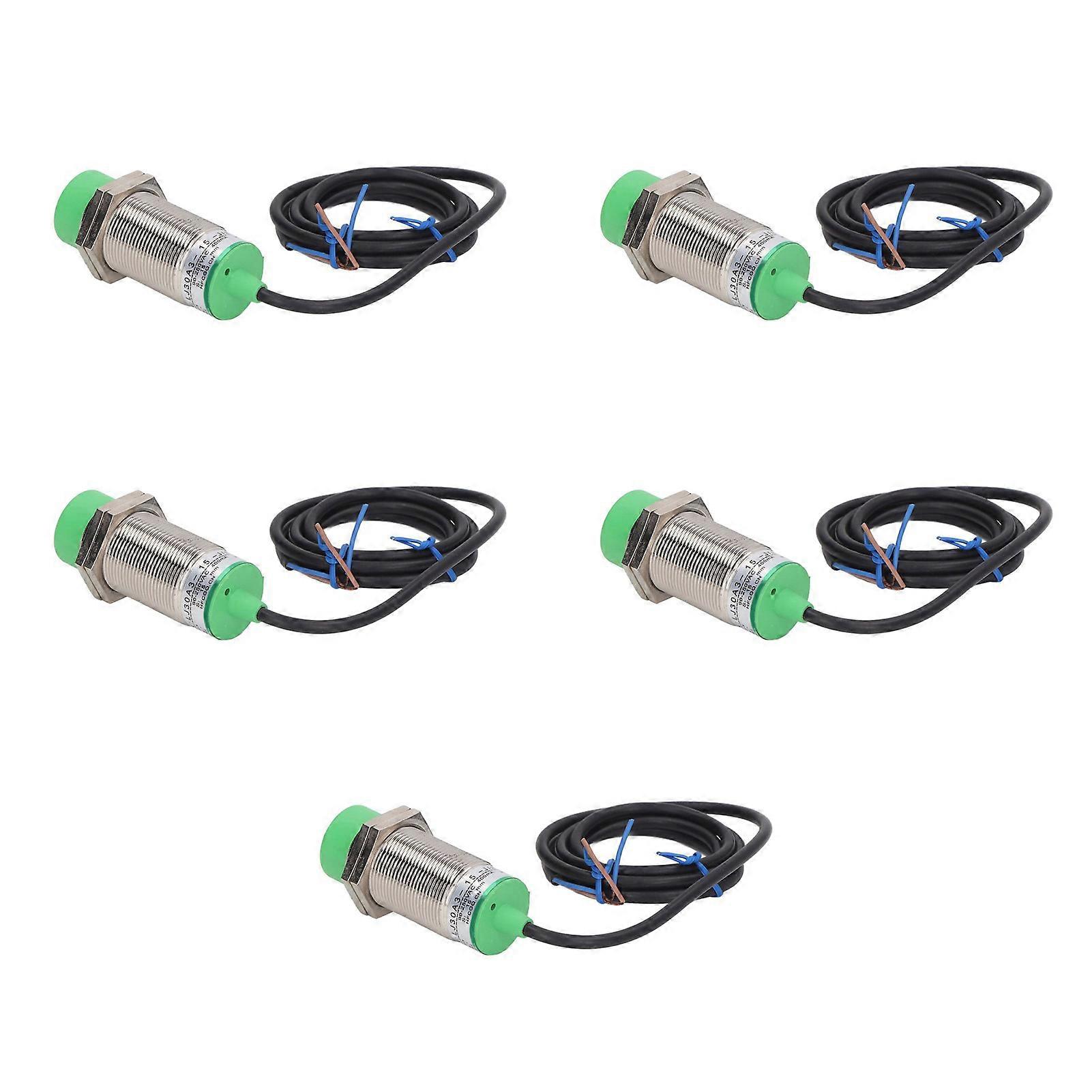 5PCS Non-Embedded PNP High-Frequency Approach Sensor 15mm IP65