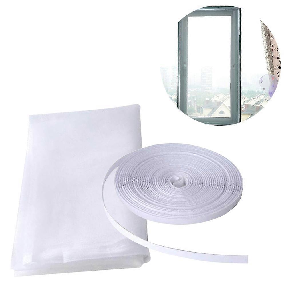 DIY Polyester Fly Screen/ Window Screen Hook and Loop Fastener Mosquito Net(White)