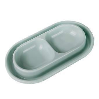 Plastic Double Twin Pet Bowl For Dog Or Cat Food Water Dish- Station P2M6