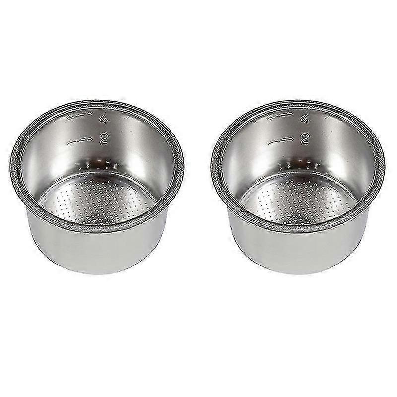 2pcs 51mm 4 Cups Filter Replacement Filter Basket For Coffee Bottomless Portafilter For Ec680/ec685 (haoyi