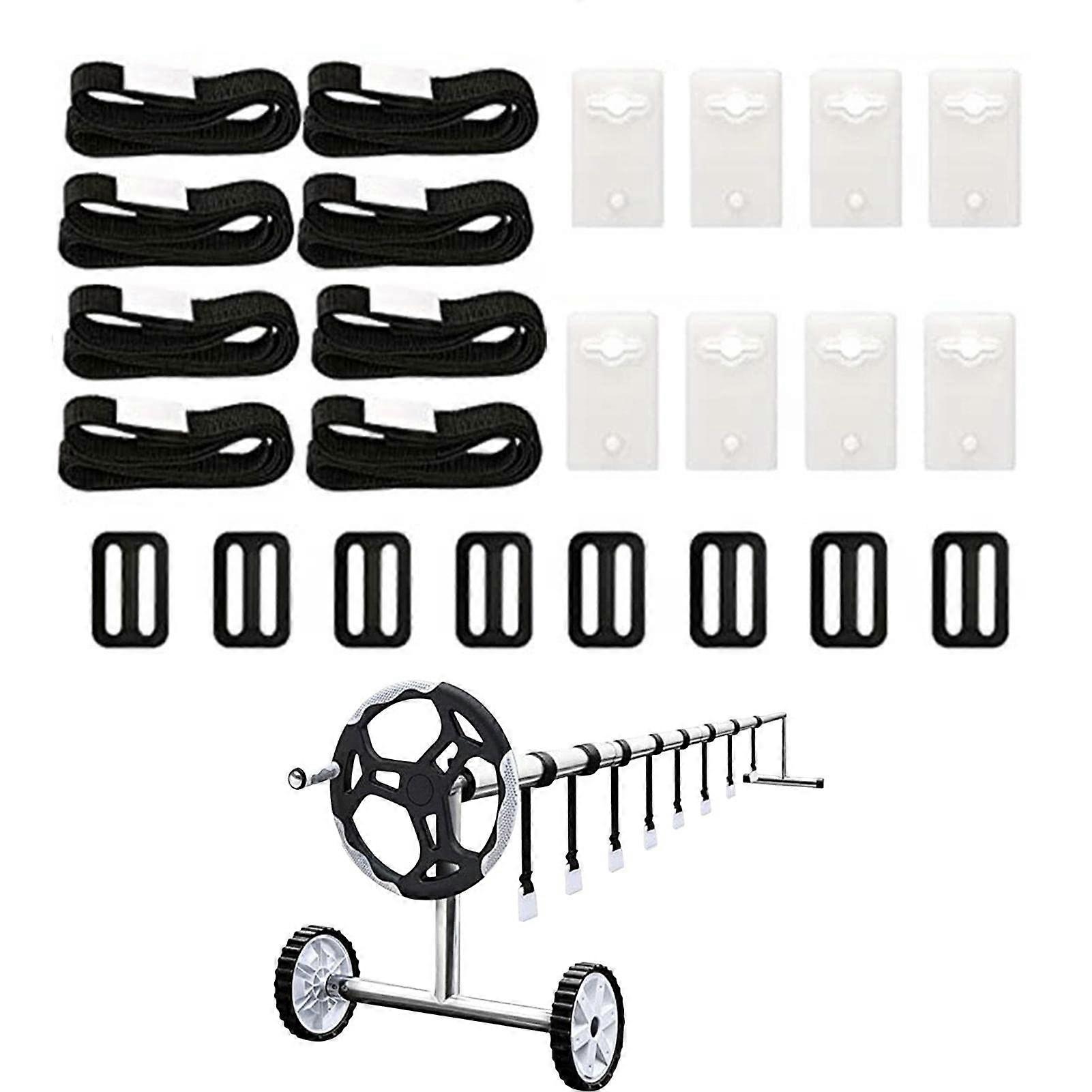 Pool Straps And Clips 5Piece Solar Reel Strap Fasteners Pool Solar Reel Attachment Kit 24Pack Easy To Install