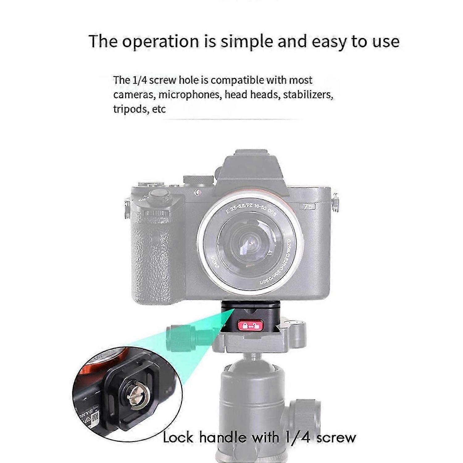 Quick Release Plate Tripod Camera Mount Adapter Quick Setup