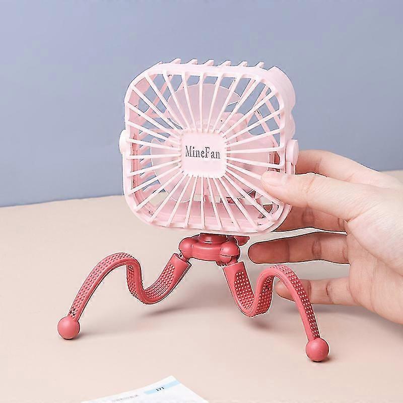 Stroller Fan Portable Handheld Personal Baby Car Seat Mini Small USB Desk Clip On Fan with Flexible Tripod for Crib Office Treadmill Bike Trave