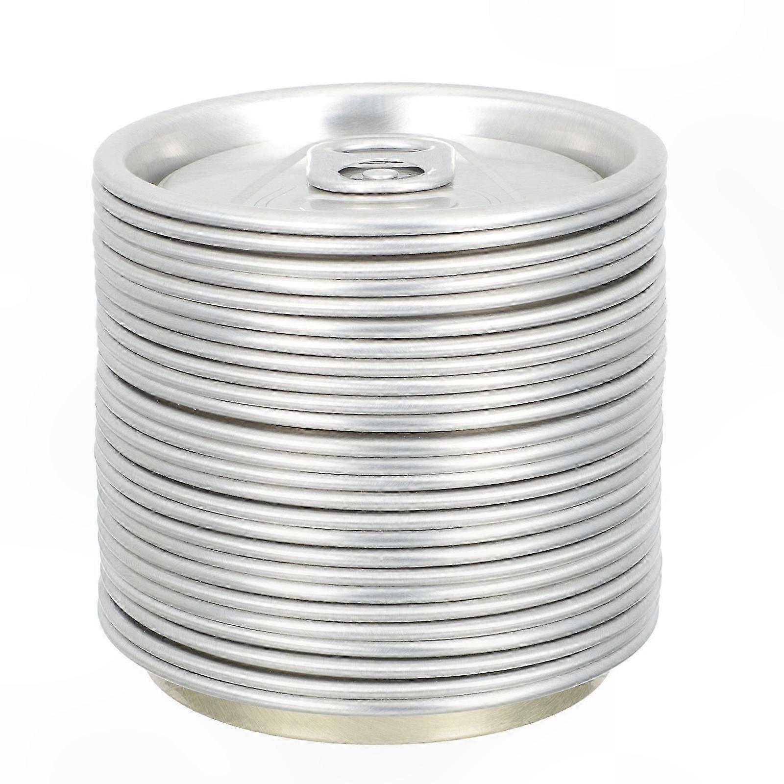 Round Can Lids with Ring-Pull for Food Preservation, 50 Count