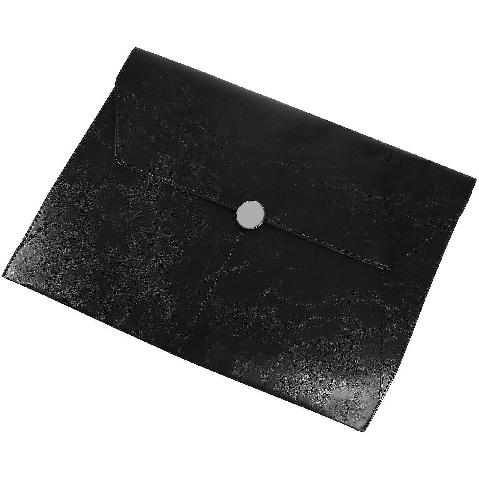 Document File Folder for Storage Black A4 File Organizer Bag