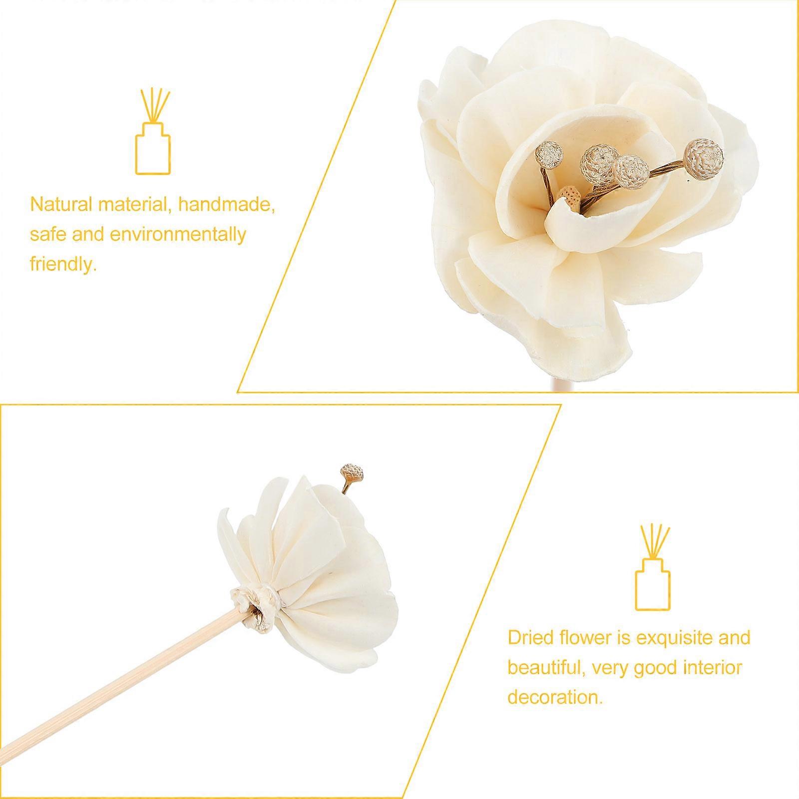 Fragrance Diffuser Flower Sticks for Home Decoration Indoor Use Beige Natural Material 5Set