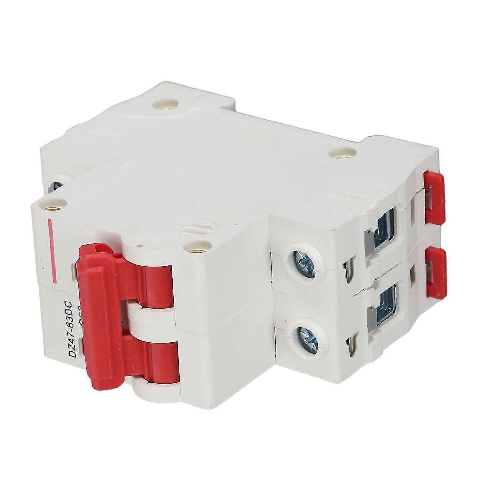 2 μικροσκοπικός διακόπτης κυκλώματος 2P 63A 500V 4500A PC ΣΥΝΕΧΗΣ μικροσκοπικός μίνι διακόπτης κυκλώματος ικανότητας για το φωτοβολταϊκό σύστημα