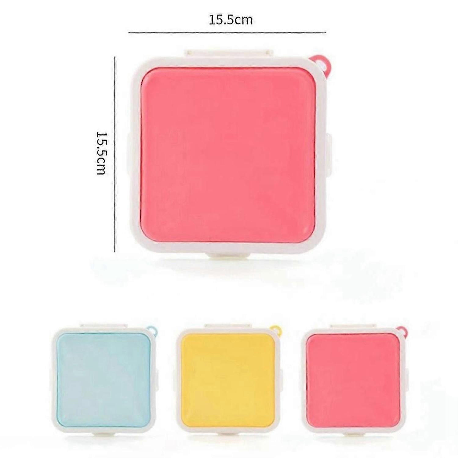 Sandwich Storage Box Bento School Breakfast Lunch Boxes Yellow