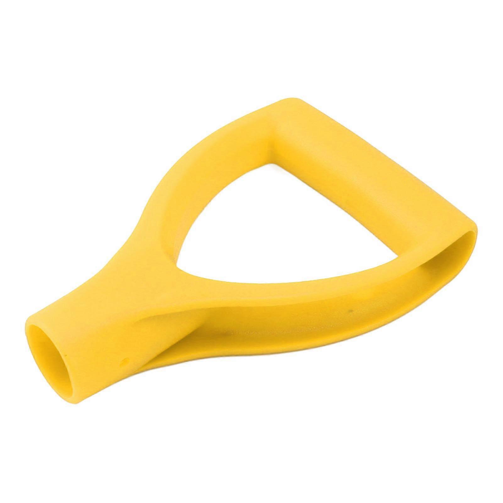 D Type 32mm Plastic Shovel Handle 18.5x11.5cm Yellow Quick Install