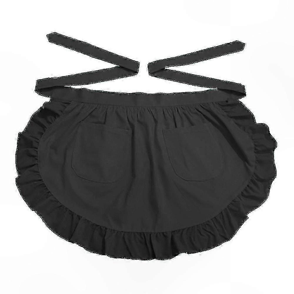 Women's Cotton Half Apron with Pockets for Kitchen and Cooking Use